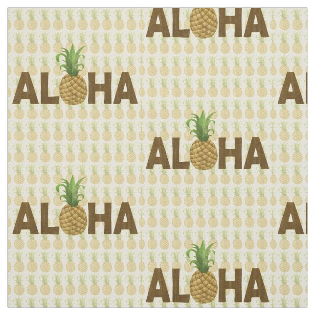 Aloha vintageananashawaiibo Hawaii Tyg (Provkarta)