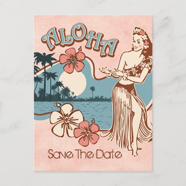 Aloha vykort för Hula flickaSTD (Framsida)