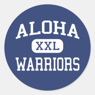 Aloha - Warriors - High School - Aloha Oregon Runt Klistermärke