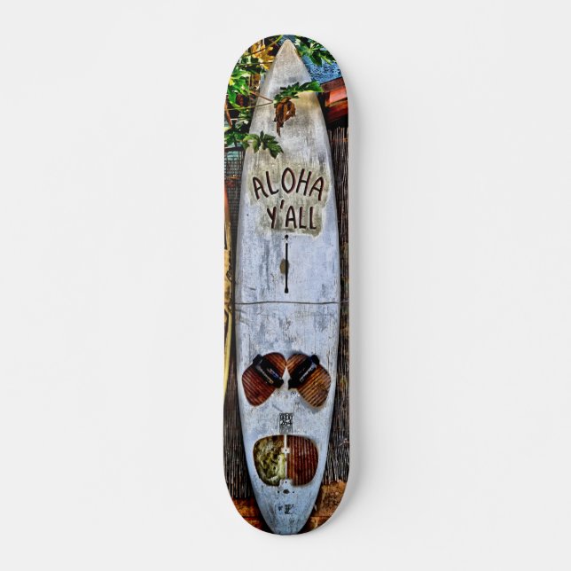 Aloha Y'ALL Tropical skateboard Bräda 19,5 Cm (Framsida)