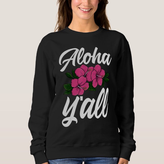 Aloha You All Hawaii   Men Flower Aloha Party Love T Shirt (Framsida)