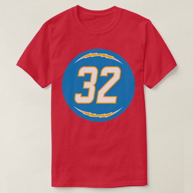 Alohi Gilman Number 32 Jersey Los Angeles Chargers T Shirt (Design framsida)