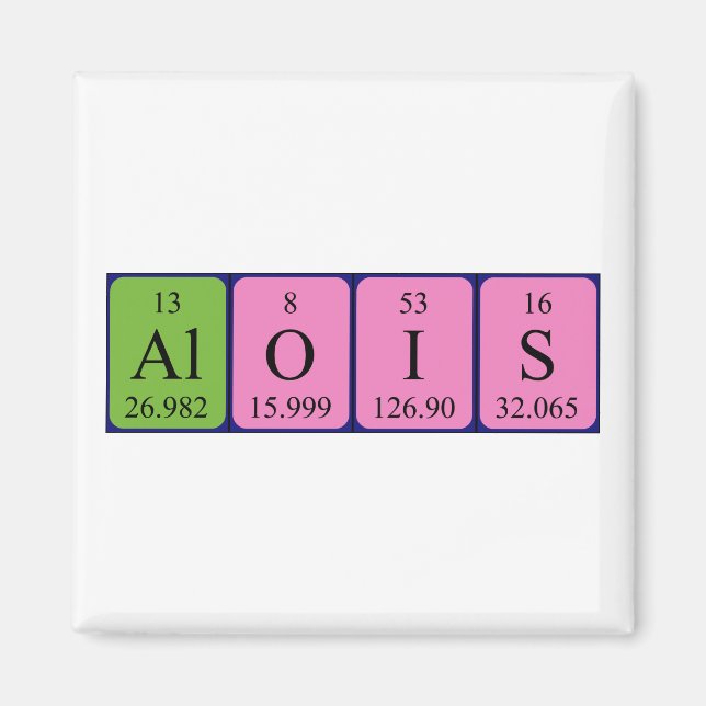 Alois periodiska magnet bord namn (Framsidan)