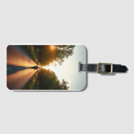 Alone on a Quiet Road – Minimal Luggage Tag Bagagebricka