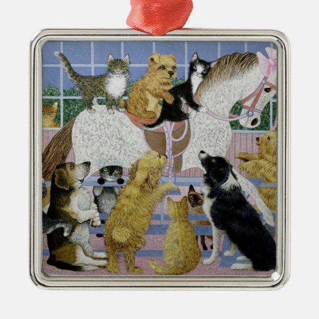 Along för ritten julgransprydnad metall (Framsidan)