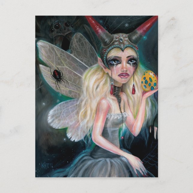 Along kom med spinder vykort (Framsida)