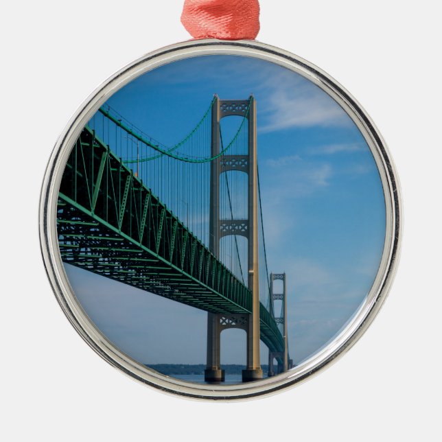 Along Mackinac Bridge Julgransprydnad Metall (Framsidan)