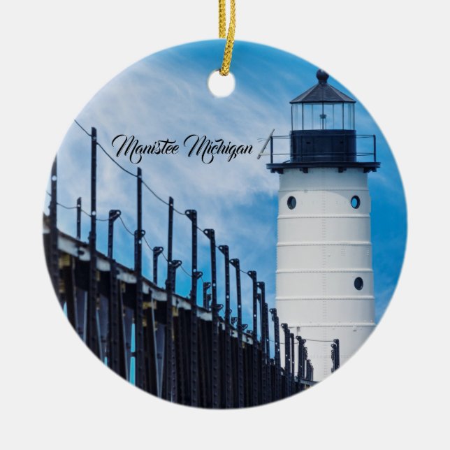 Along Manistee Julgransprydnad Keramik (Framsidan)