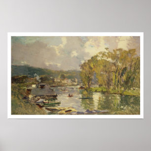 Along Seinen på Meudon, c.1893 (olja på kanfas) Poster