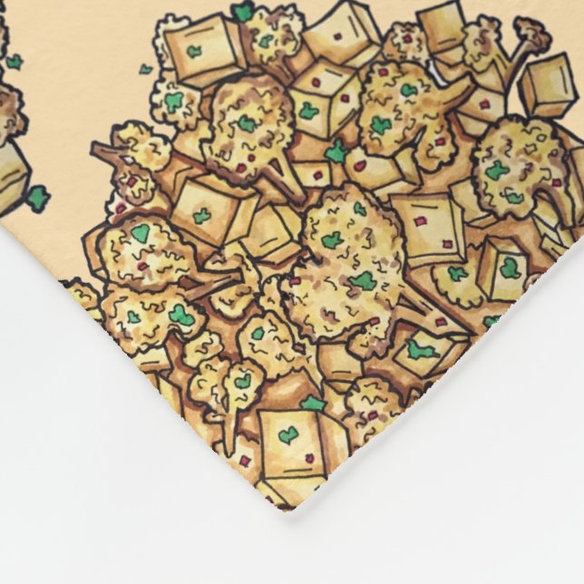 Aloo Gobi Potatis Kauliros Indiska Cuisineet Food Fleecefilt (Hörn)