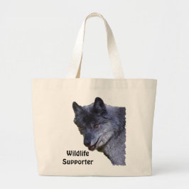 Aloof Grått Varg Wildlife Supporter Tote bags Jumbo Tygkasse