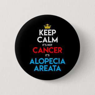 Alopeci Areata Awareness Hair Loss Bald Head Behål Knapp