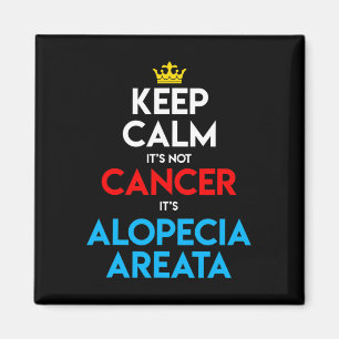 Alopeci Areata Awareness Hair Loss Bald Head Behål Magnet