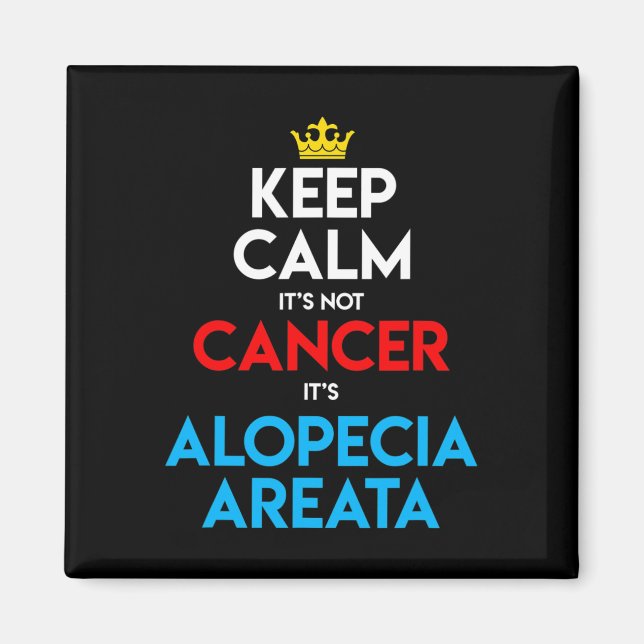 Alopeci Areata Awareness Hair Loss Bald Head Behål Magnet (Framsidan)