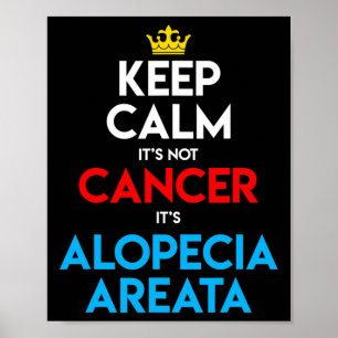 Alopeci Areata Awareness Hair Loss Bald Head Behål Poster