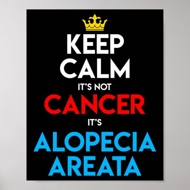Alopeci Areata Awareness Hair Loss Bald Head Behål Poster (Framsidan)