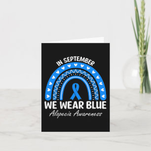 Alopeci Areata Awareness Rainbow I Bära Blue Ribb Kort