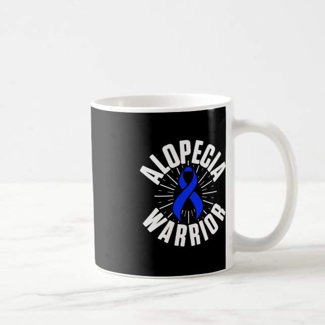 Alopeci Awareness Hair Långsförlust Warrior Therap Kaffemugg (Höger)