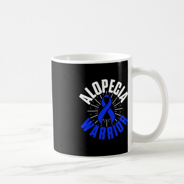 Alopeci Awareness Hair Långsförlust Warrior Therap Kaffemugg (Höger)