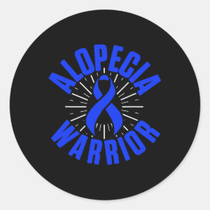 Alopeci Awareness Hair Långsförlust Warrior Therap Runt Klistermärke