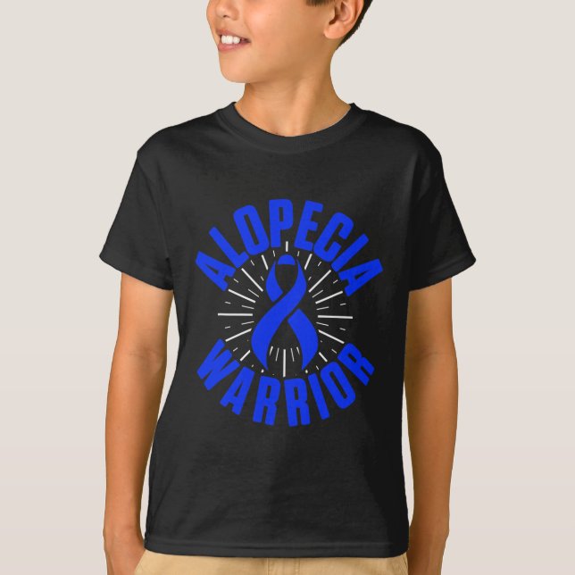 Alopeci Awareness Hair Långsförlust Warrior Therap T Shirt (Framsida)