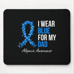 Alopeci Awareness I Bära Blue för mitt Pappa Blue Musmatta