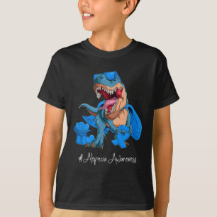 Alopeci Awareness Month Blue Ribbon Trex T Shirt