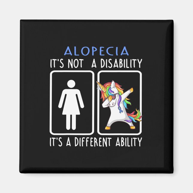 Alopeci Det är inte ett handikappstöd för Alopecia Magnet (Framsidan)