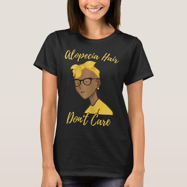 Alopeci för kvinnor 1 Alopeci Areata Awareness T Shirt (Framsida)
