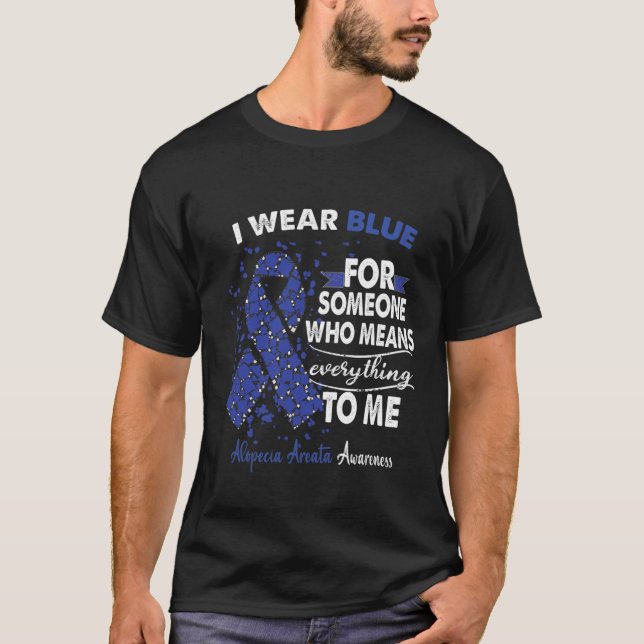 Alopecia Areata Awareness Warrior Support Survivor T Shirt (Framsida)