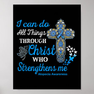 Alopecia Awareness Alopecia Warrior Kristus Poster