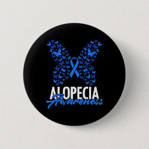 Alopecia Awareness Blue Ribbon Butterfly Alopecia Knapp