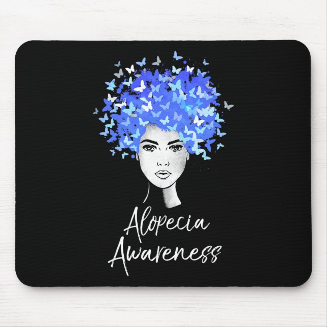 Alopecia Awareness Butterflies Gift Musmatta (Framsidan)
