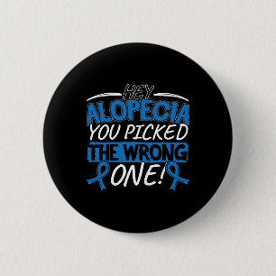 Alopecia Awareness Design for a Alopecia Supporter Knapp