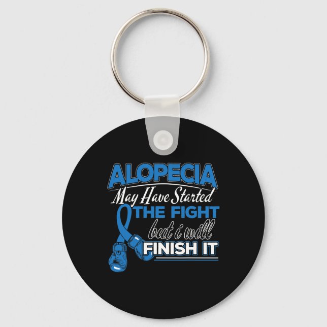 Alopecia Awareness Design for a Alopecia Supporter Nyckelring (Framsida)