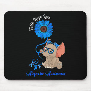 Alopecia Awareness Elephant Faith Hope Kärlek Sunf Musmatta