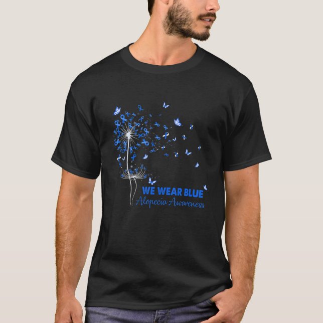 Alopecia Awareness Faith Hope Kärlek Dandelion T Shirt (Framsida)