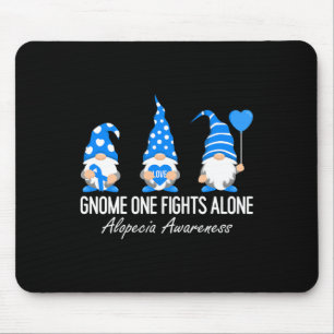 Alopecia Awareness Gnomes I Bära Blue Ribbon Suppo Musmatta