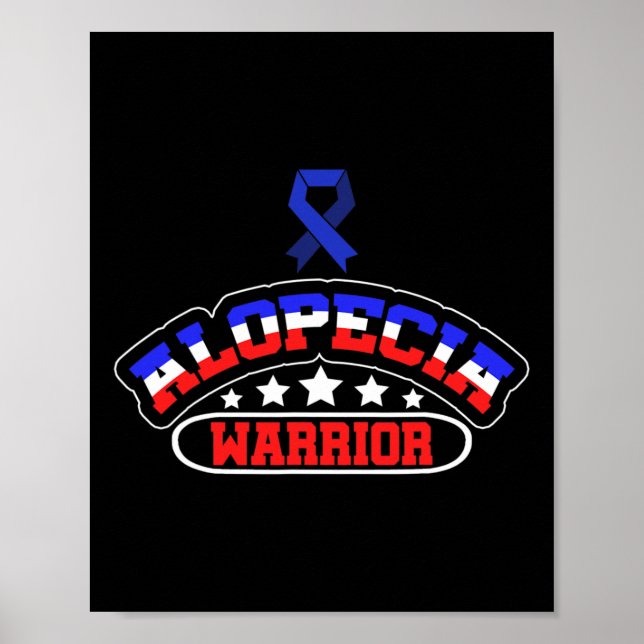 Alopecia Awareness Hair Lioss Warrior Support Surv Poster (Framsidan)