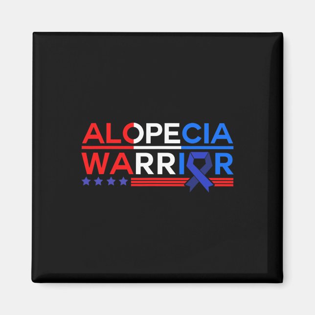 Alopecia Awareness Hair Loss Loss Nutrition Sur Magnet (Framsidan)