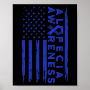Alopecia Awareness Hair Loss Loss Warrior Enduring Poster