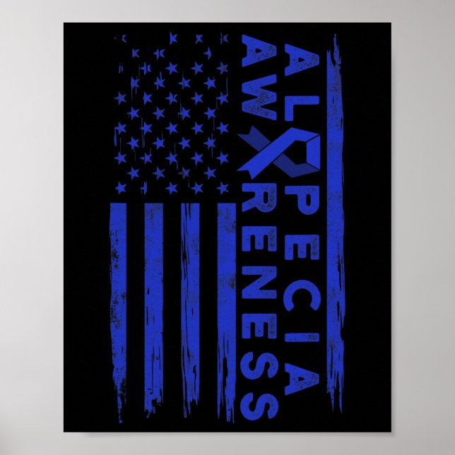 Alopecia Awareness Hair Loss Loss Warrior Enduring Poster (Framsidan)