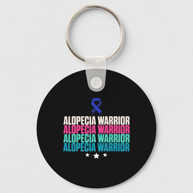 Alopecia Awareness Hair Loss Loss Warrior Fullt-ti Nyckelring (Framsida)