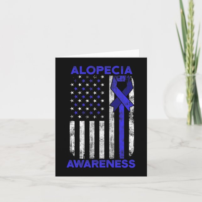 Alopecia Awareness Hair Loss Loss Warrior Inspirin Kort (Framsida)