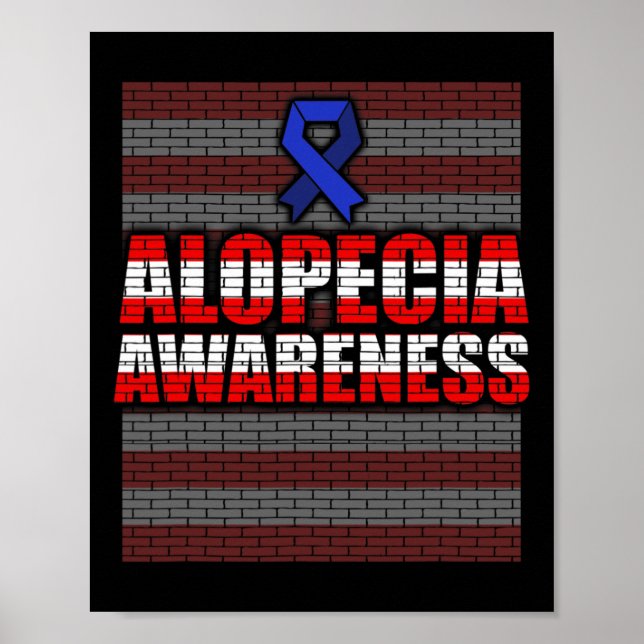 Alopecia Awareness Hair Loss Loss Warrior Patientv Poster (Framsidan)