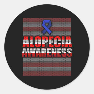 Alopecia Awareness Hair Loss Loss Warrior Patientv Runt Klistermärke