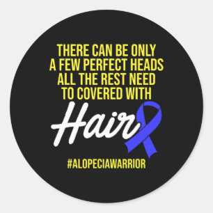 Alopecia Awareness Hair Loss Loss Warrior Perfekt Runt Klistermärke
