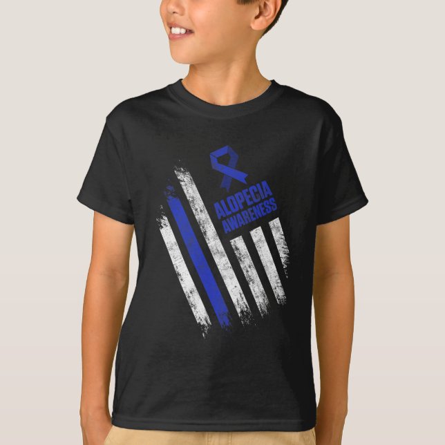 Alopecia Awareness Hair Loss Loss Warrior Tackle S T Shirt (Framsida)