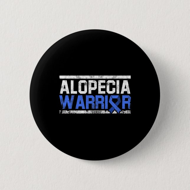 Alopecia Awareness Hair Loss Loss Warrior Verktyg  Knapp (Framsida)