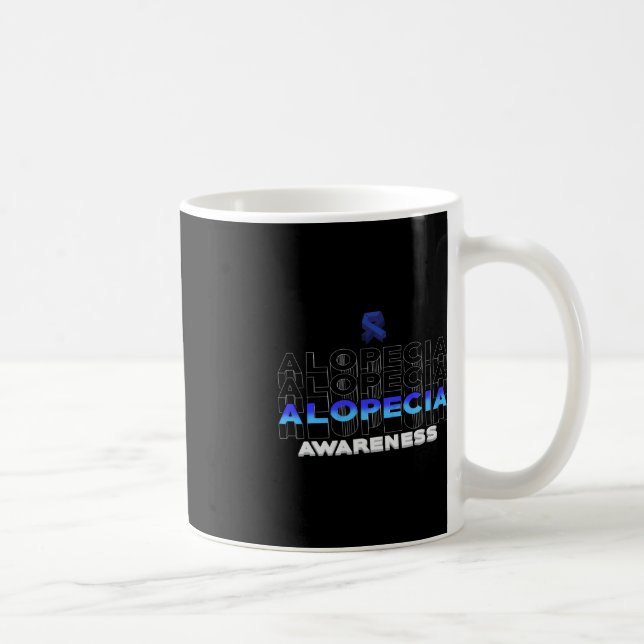Alopecia Awareness Hair Loss Loss Warrior Winning  Kaffemugg (Höger)